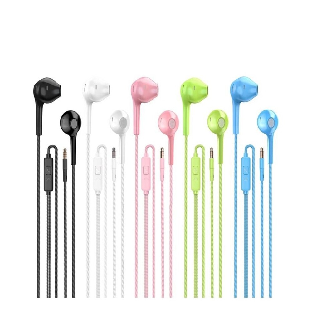 Earbuds Headphones with Microphone Pack of 5, Noise Isolating Wired Earbuds, NWT